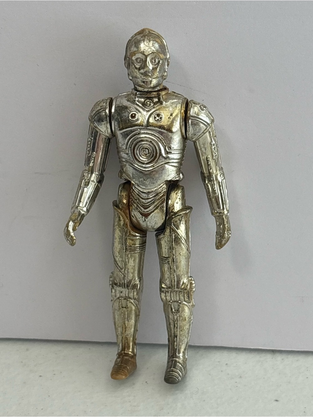 1977 Kenner Star Wars Silver Tone C-3PO Figure Rough Shape